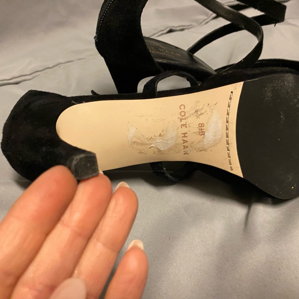 Cole Haan Suede Ankle Strap Pumps - Picture 4 of 9